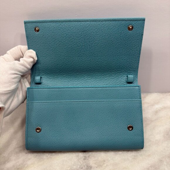 TIFFANY & CO NWOT Blue Leather Crossbody bag/clutch - Picture 7 of 14